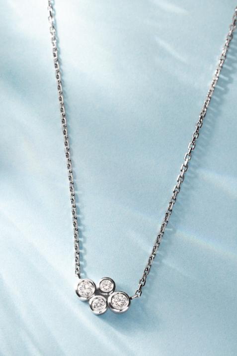 The Four 0.30克拉圆形钻石黑金链制女士项链 - Redline - 0++