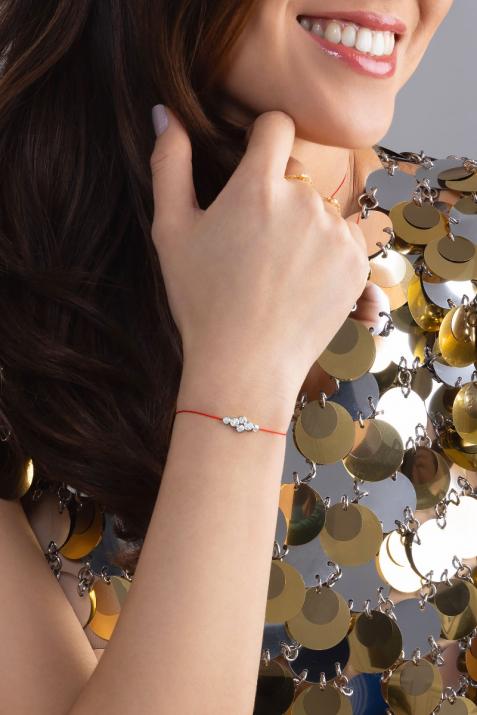 The Full 0.40克拉圆形钻石白金绳制女士手链 - Redline - 0++