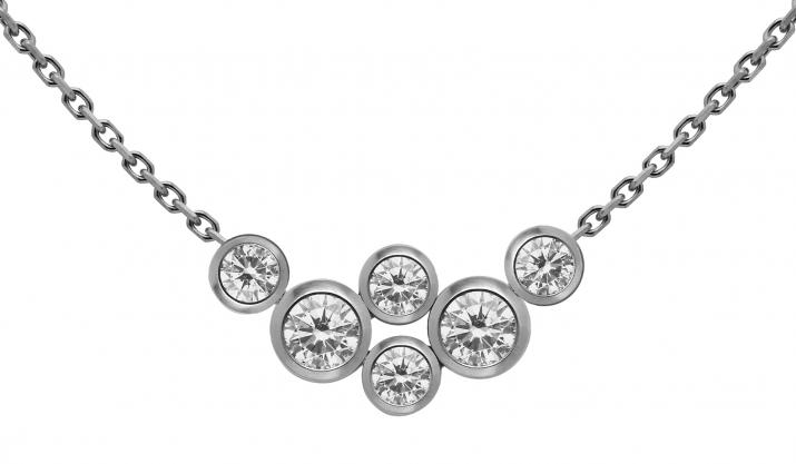 The Full 0.40克拉圆形钻石黑金链制女士项链 - Redline