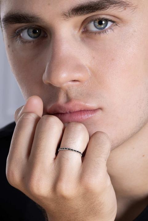 Eclipse 白金绳制戒指 - Redline - 0++