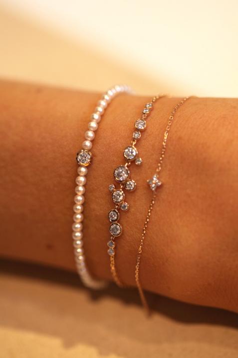 Constellation 0.66克拉圆形钻石玫瑰金链制女士手链 - Redline - 0++