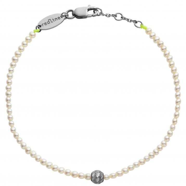 黑金珍珠和金属球手链 - Redline - 0++