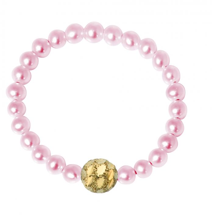 黄金珍珠和金属球戒指 - Redline - 0++