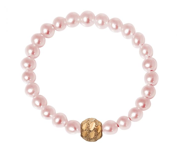 玫瑰金珍珠和金属球戒指 - Redline - 0++