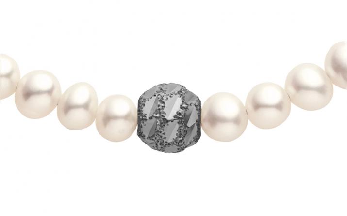 黑金珍珠和金属球手链 - Redline - 0++