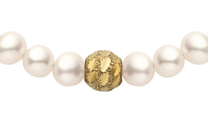 黄金珍珠和金属球手链 - Redline - 0++