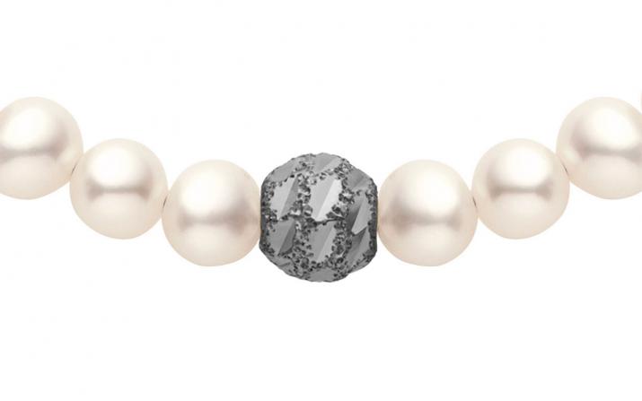 黑金珍珠和金属球手链 - Redline - 0++