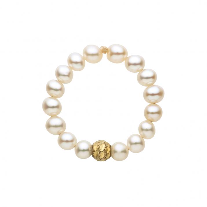 Pearl string ring Diamond & Pearl (L) Sweety Yellow Gold RedLine Jewelry - Redline - 0++