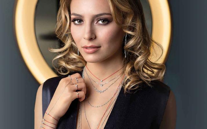 Nuit Étoilée Sautoir 0.44克拉圆形钻石白金吊坠 - Redline - 0++