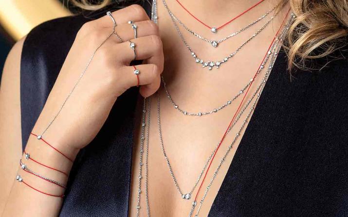 Nuit Étoilée Sautoir 0.44克拉圆形钻石玫瑰金吊坠 - Redline - 0++