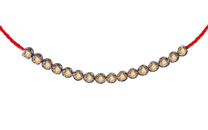 黑金包镶香槟钻石之河手绳 - Redline - 0++