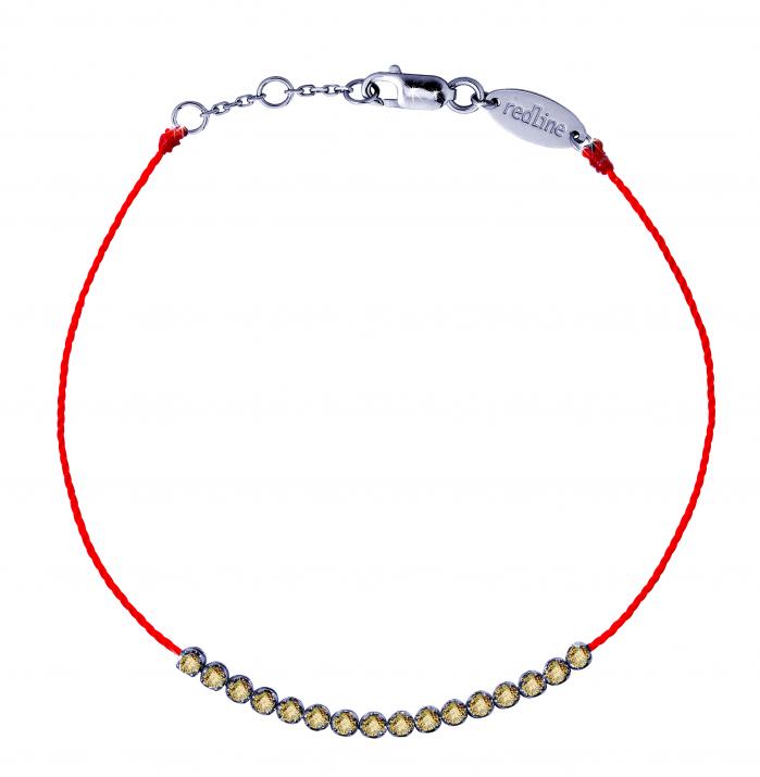 黑金包镶香槟钻石之河手绳 - Redline - 0++