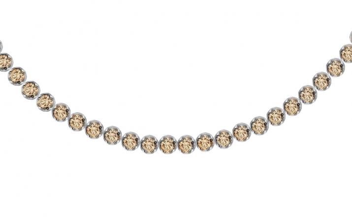 白金包镶香槟钻石之河手链 - Redline - 0++