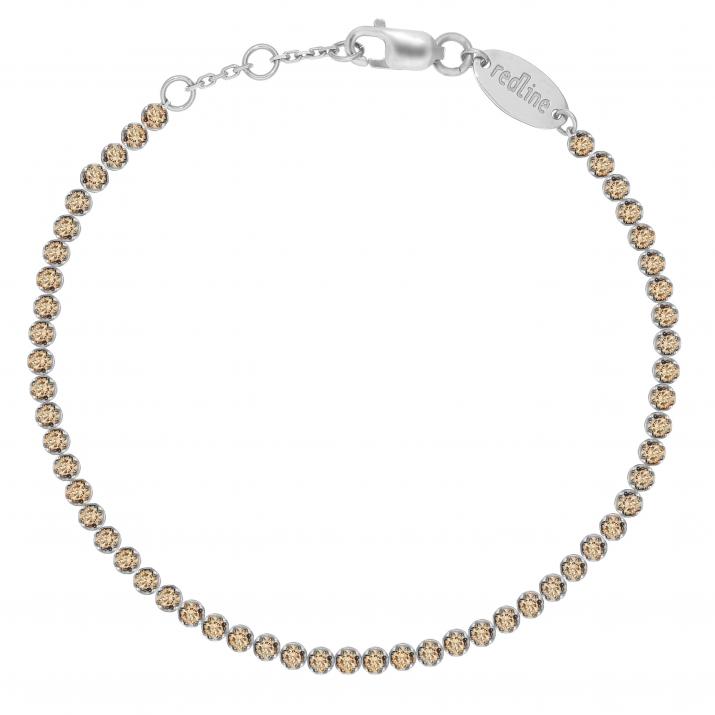 白金包镶香槟钻石之河手链 - Redline - 0++