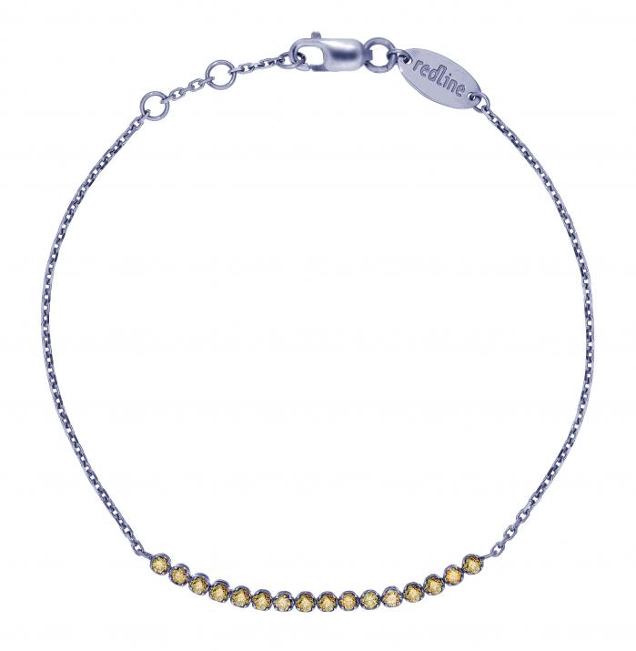 0.31克拉黑金爪形钩镶钻石手链 - Redline - 0++