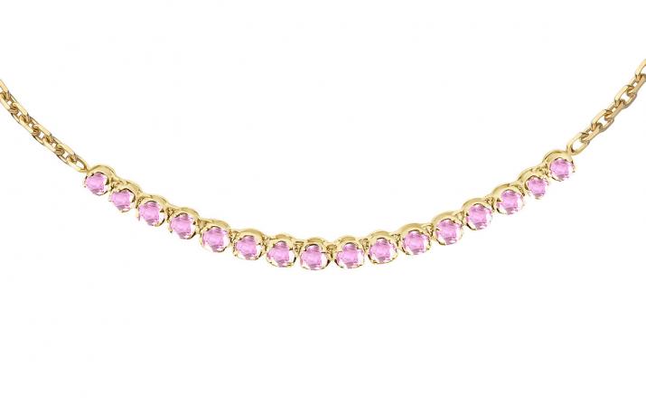 0.29克拉黄金爪形钩镶粉钻手链 - Redline - 0++