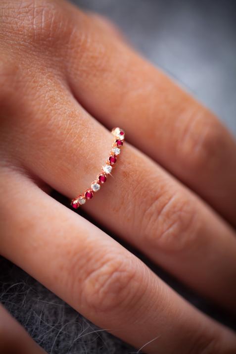 环玛丽莲·红宝石粉红色 - Redline - 0++