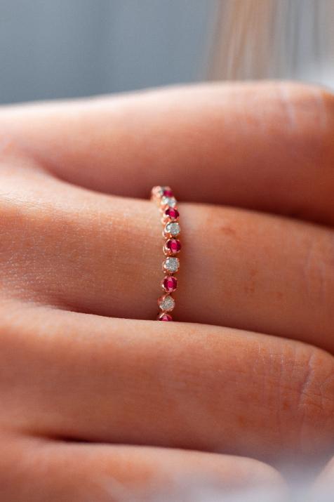 环玛丽莲·红宝石粉红色 - Redline - 0++