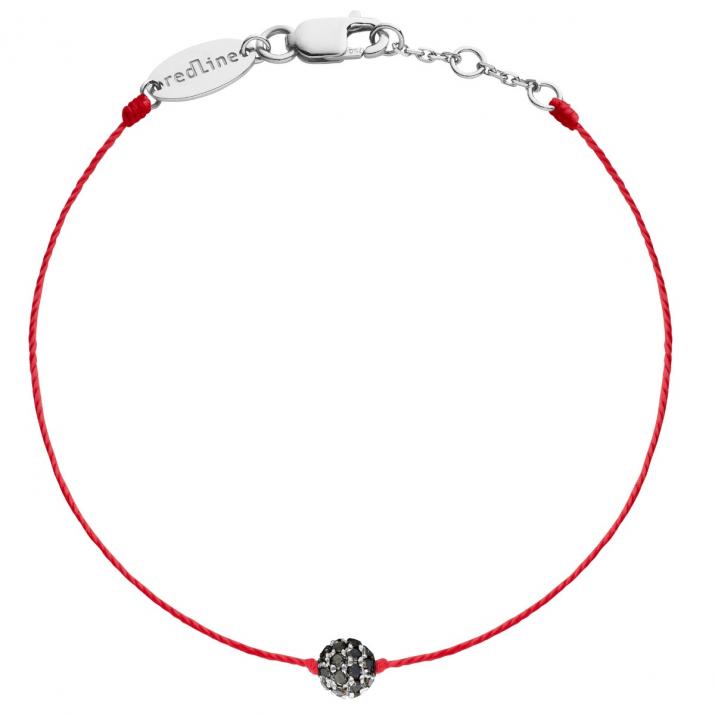 Pompon Kcolor 0.21克拉圆形黑钻白金绳制男士手链 - Redline - 0++