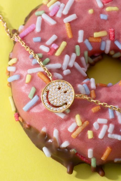 黄金镶钻笑脸手链 - Redline - 0++