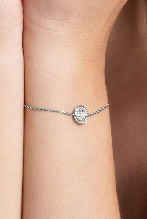 黑金镶钻笑脸手链 - Redline - 0++