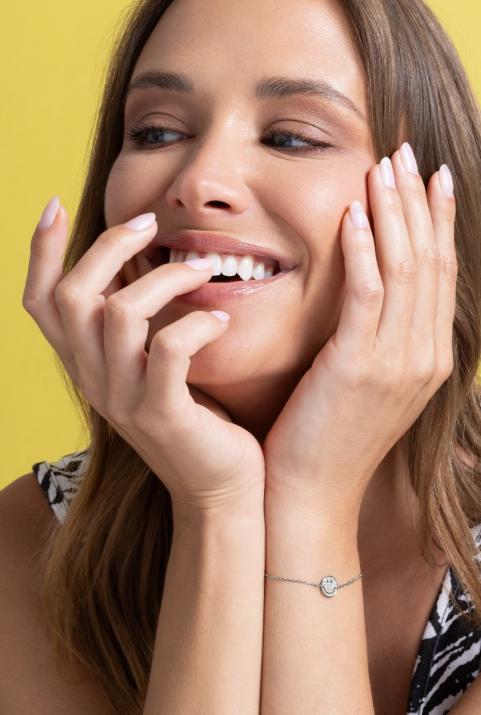 黑金镶钻笑脸手链 - Redline - 0++