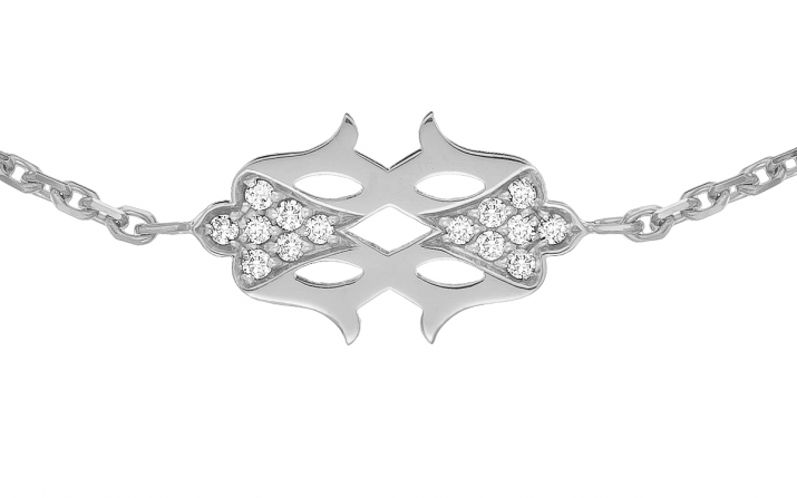 Chain Bracelet Lady Five White Gold RedLine Jewelry - Redline - 0++