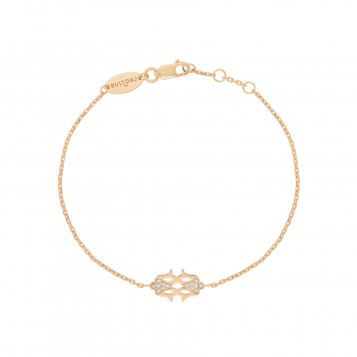 Chain Bracelet Lady Five Rose Gold RedLine Jewelry - Redline - 0++