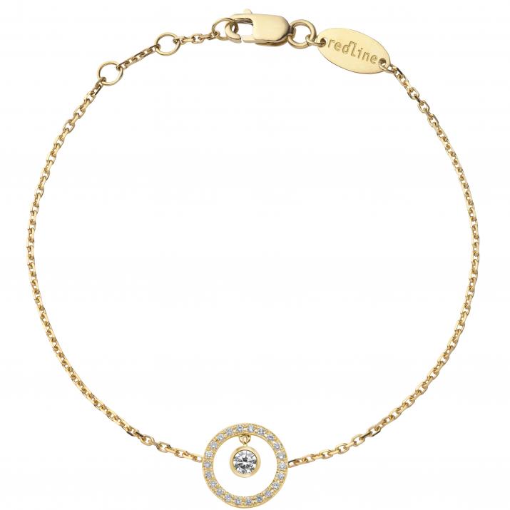 0.16克拉黄金包镶钻石手链 - Redline - 0++