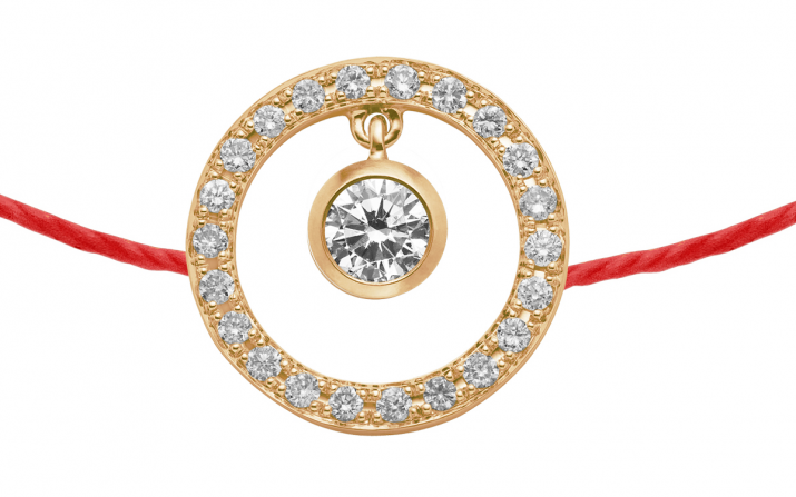 0.16克拉玫瑰金包镶钻石手绳 - Redline - 0++