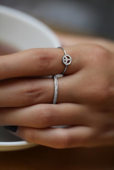 Amour ring size 54 white gold 0.21克拉钻石白金戒指 - Redline - 0++