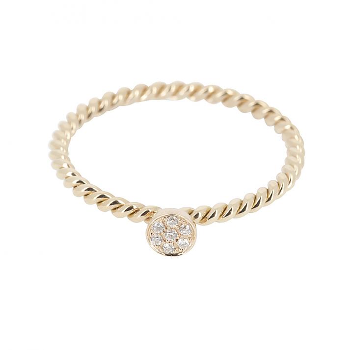 Pretty Harmony 0.03克拉圆形钻石黄金戒指 - Redline - 0++