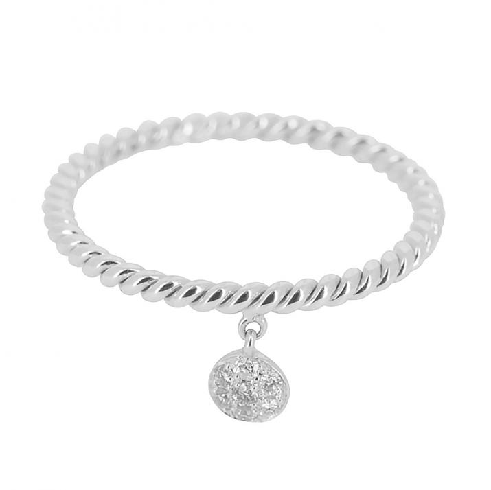 Very Nice 0.06克拉圆形钻石白金戒指 - Redline - 0++