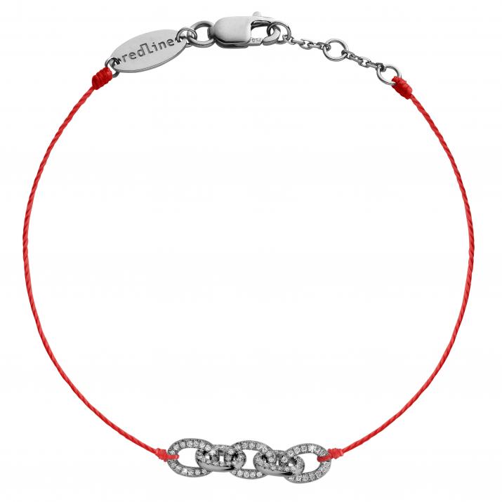 String Bracelet Sacré Pavé 5 Black Gold RedLine Jewelry - Redline - 0++