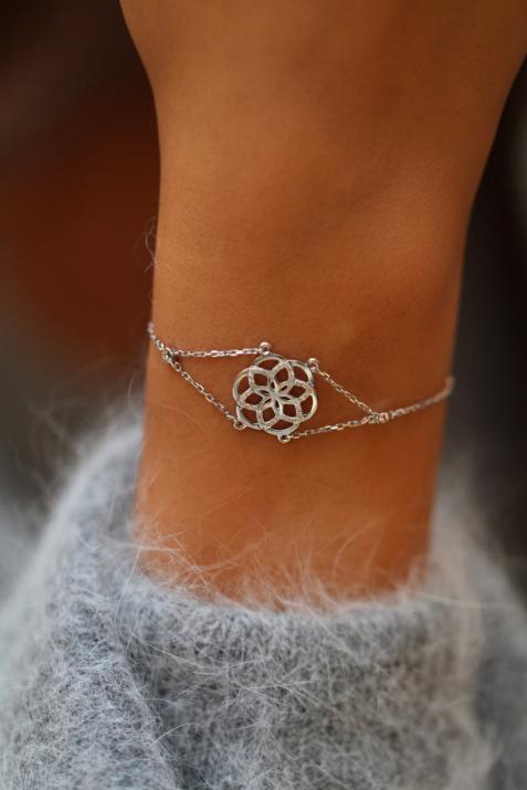 Lise钻石星星白金手链 - Redline - 0++