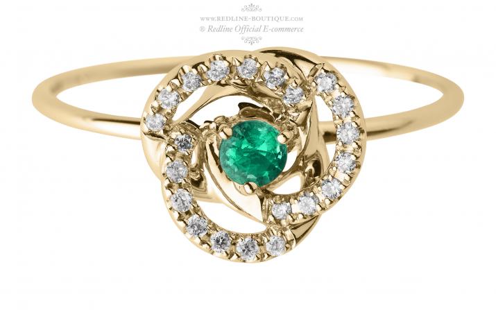 Jonc Ring Valse Emeraude Yellow Gold RedLine Jewelry - Redline - 0++
