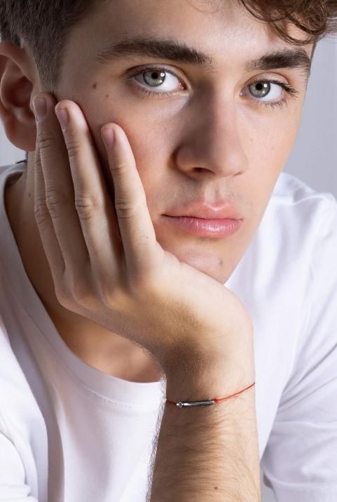 Tube Kcolor 0.05克拉圆形黑钻黑金绳制男士手链 - Redline - 0++