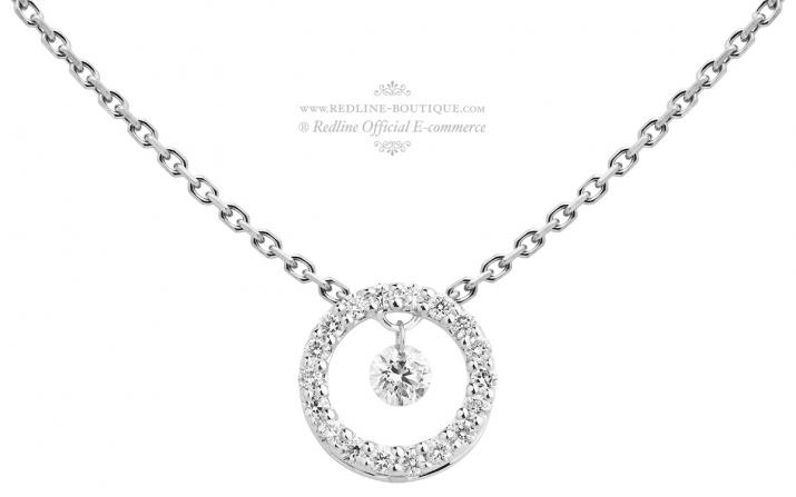 Chain Necklace Soleil De Diamant 1,2 White Gold RedLine Jewelry - Redline