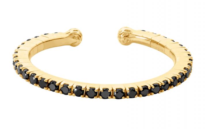 Duchesse Kcolor 0.29克拉圆形黑钻黄金戒指 - Redline - 0++