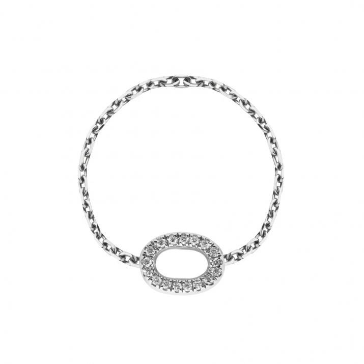 Chain Ring Mini Sacré White Gold RedLine Jewelry - Redline