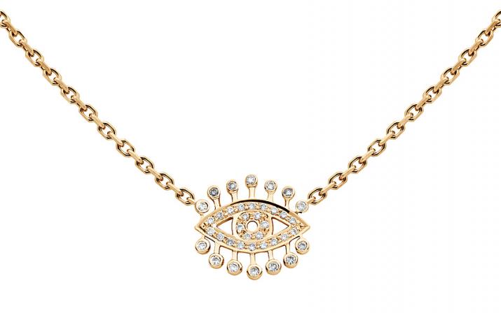 Super Power镶钻玫瑰金项链 - Redline