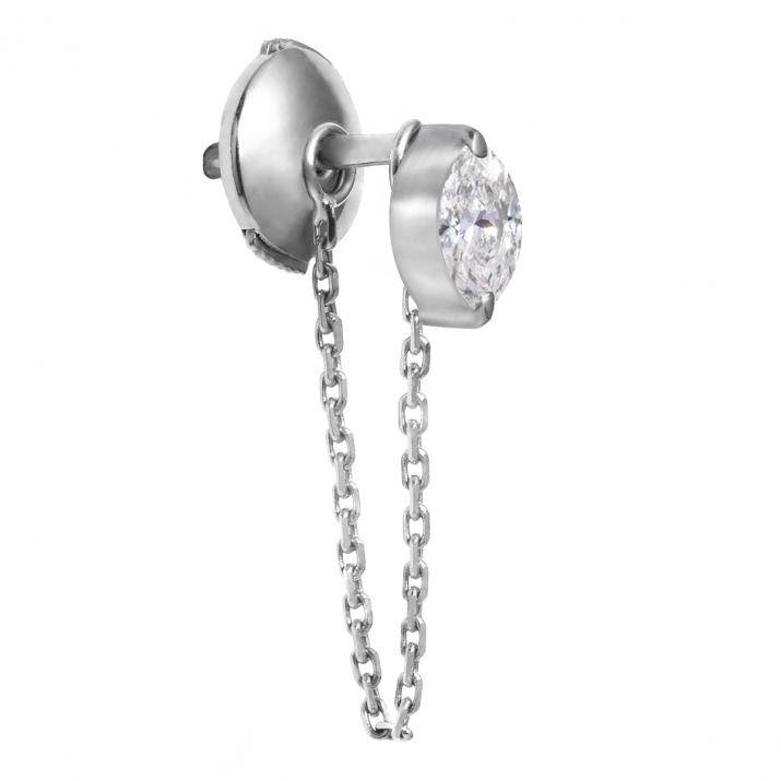 Majesty Courtoise 耳环 白金链 - Redline - 0++