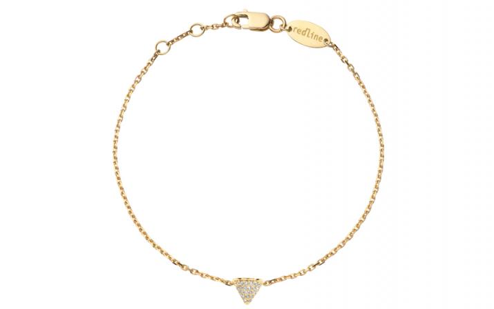黄金镶钻三角形手链 - Redline - 0++