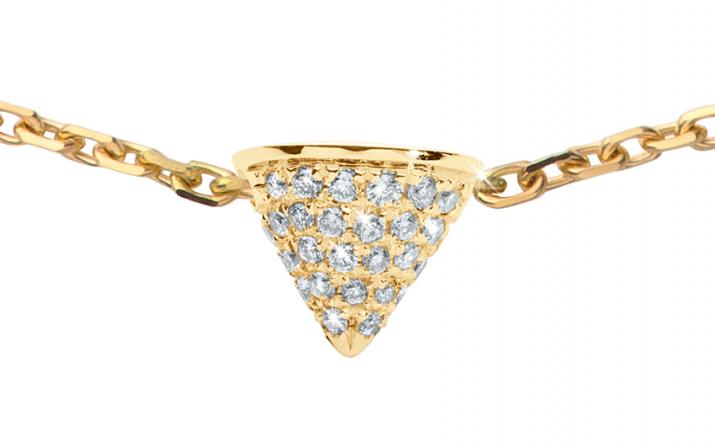 黄金镶钻三角形手链 - Redline - 0++