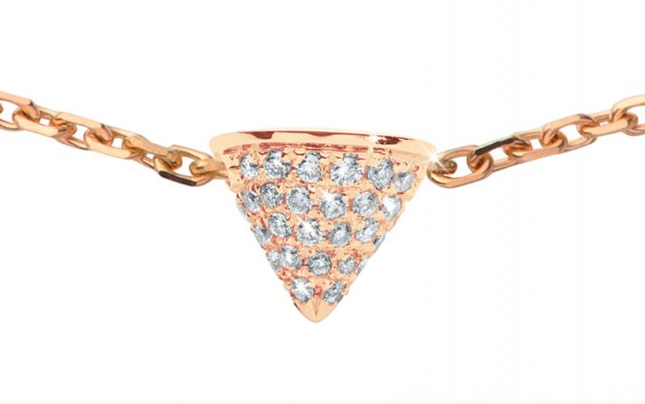 玫瑰金镶钻三角形手链 - Redline - 0++