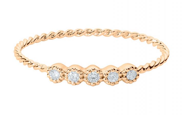 Prince 0.07克拉圆形钻石玫瑰金戒指 - Redline