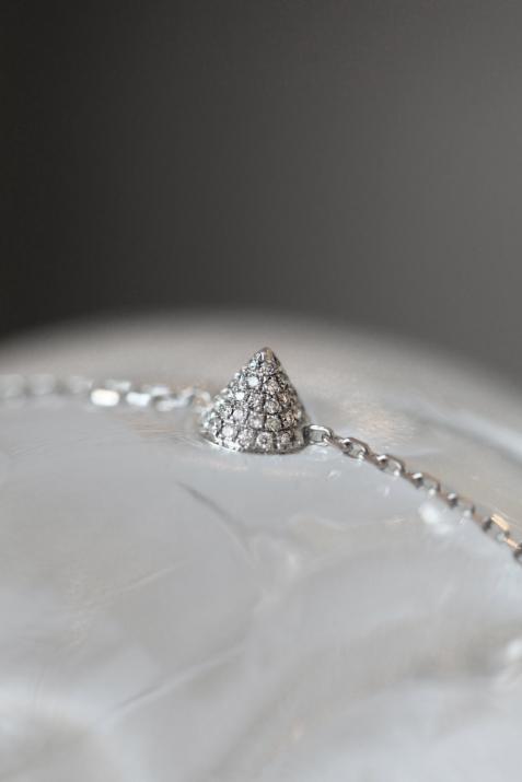 白金镶钻三角形手链 - Redline - 0++