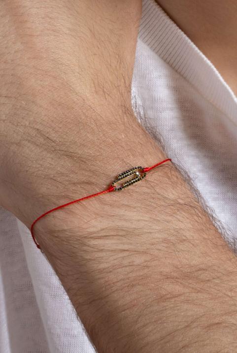 男士长号手镯kcolor螺纹黄金 - Redline - 0++