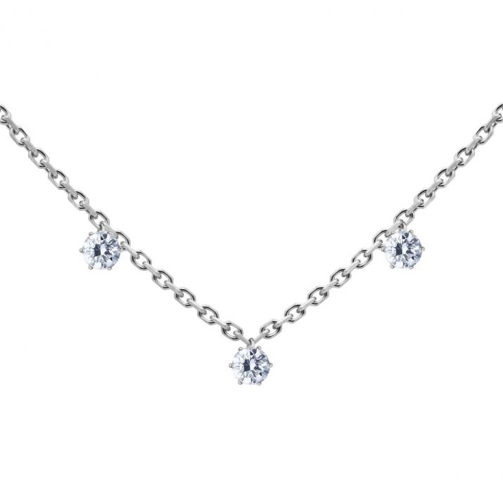 Absolu 0.30克拉钻石白金链制女士项链 - Redline - 0++