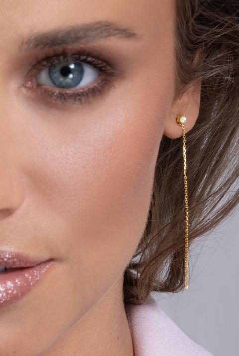 Absolu 0.20克拉钻石黄金耳饰 - Redline - 0++